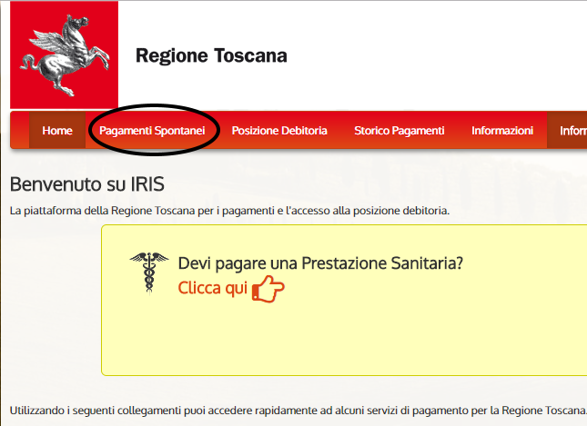 Portale IRIS di Regione Toscana